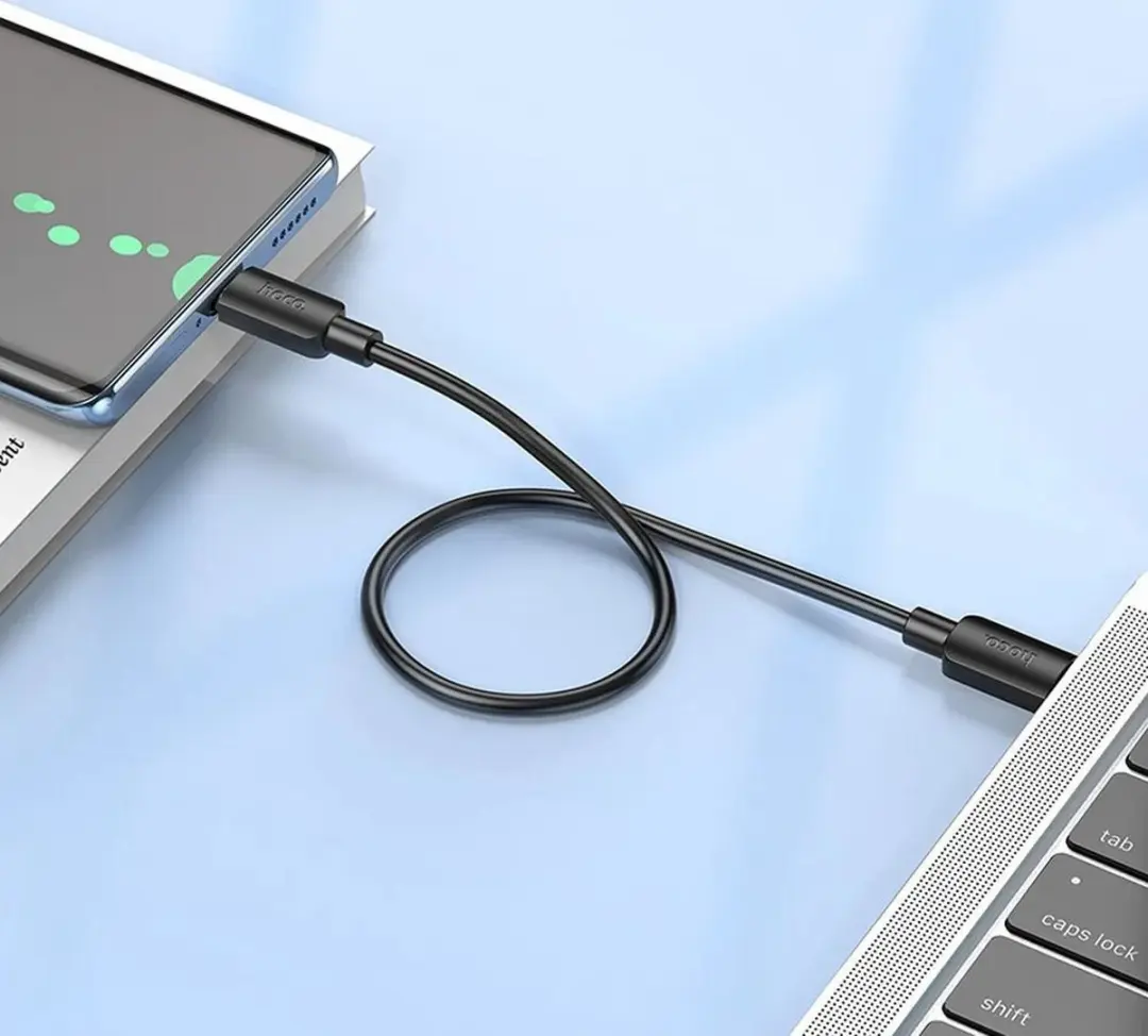 Hoco X96 USB-C Laadkabel 60W PD 0.25m - Zwart - afbeelding 6 van 6