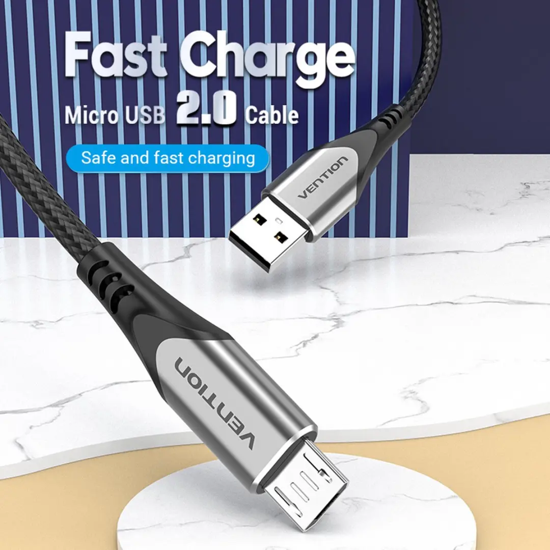 Vention COAHF USB 2.0 Kabel A-Micro B 1m - Zwart