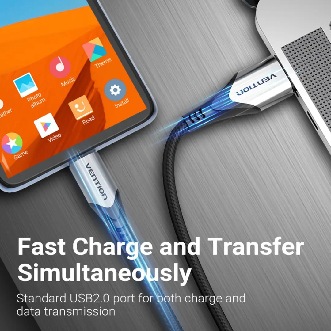 Vention COAHF USB 2.0 Kabel A-Micro B 1m - Zwart