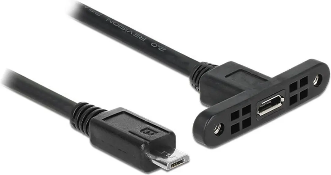 Delock USB 2.0 Micro-B Kabel 25cm - Zwart