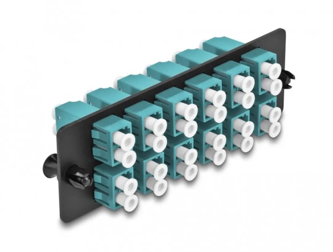 Delock LC Duplex OM4 Adapterpaneel 12 Poorten - Aqua