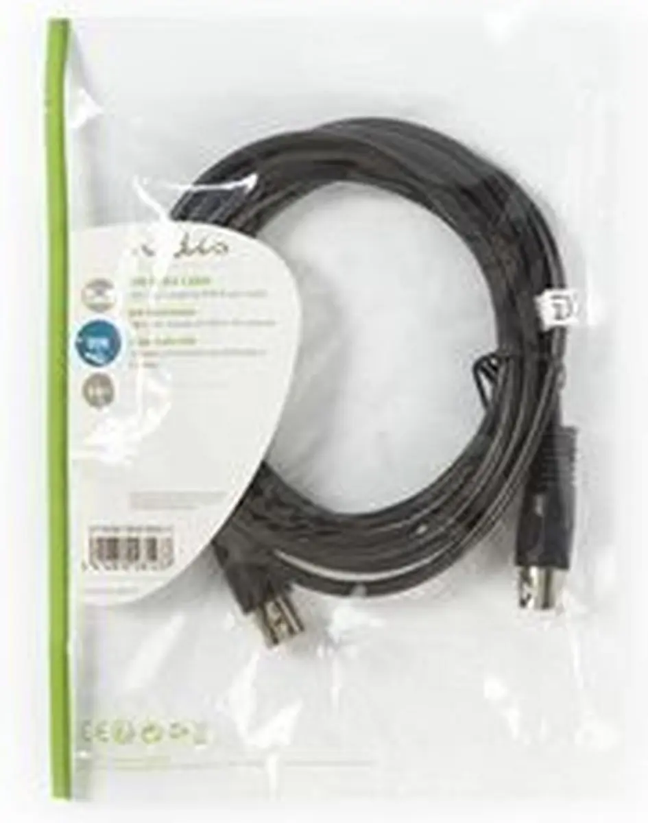 Nedis DIN-Audiokabel CAGP20000BK30 - 3m - 5-pins Male - Zwart