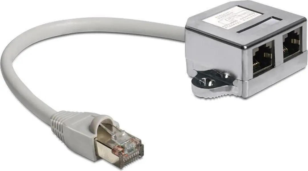 Delock RJ45 Port Doubler 65177 - Grijs