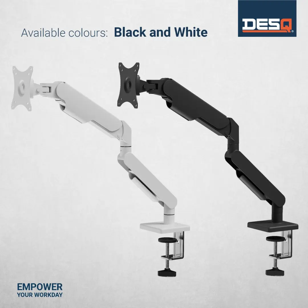 Desq Monitor Arm 1719.09 - 17-32" - Gasveer - VESA 75/100 - Zwart - afbeelding 6 van 6