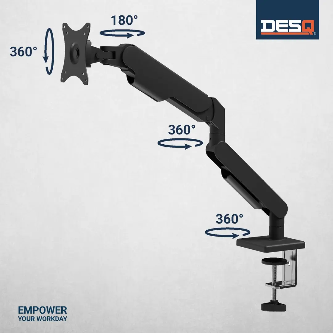 Desq Monitor Arm 1719.09 - 17-32" - Gasveer - VESA 75/100 - Zwart