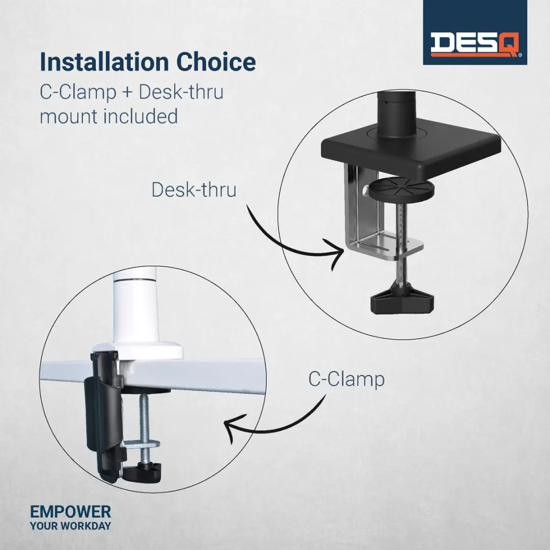 Desq Monitor Arm 1719.09 - 17-32" - Gasveer - VESA 75/100 - Zwart