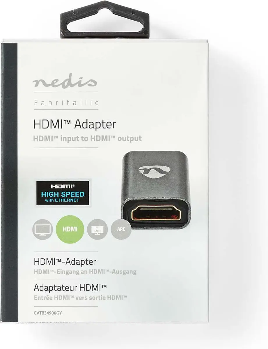 Nedis HDMI-Repeater CVTB34900GY - 4K@30Hz - Aluminium Gun Metal Grijs - afbeelding 6 van 6