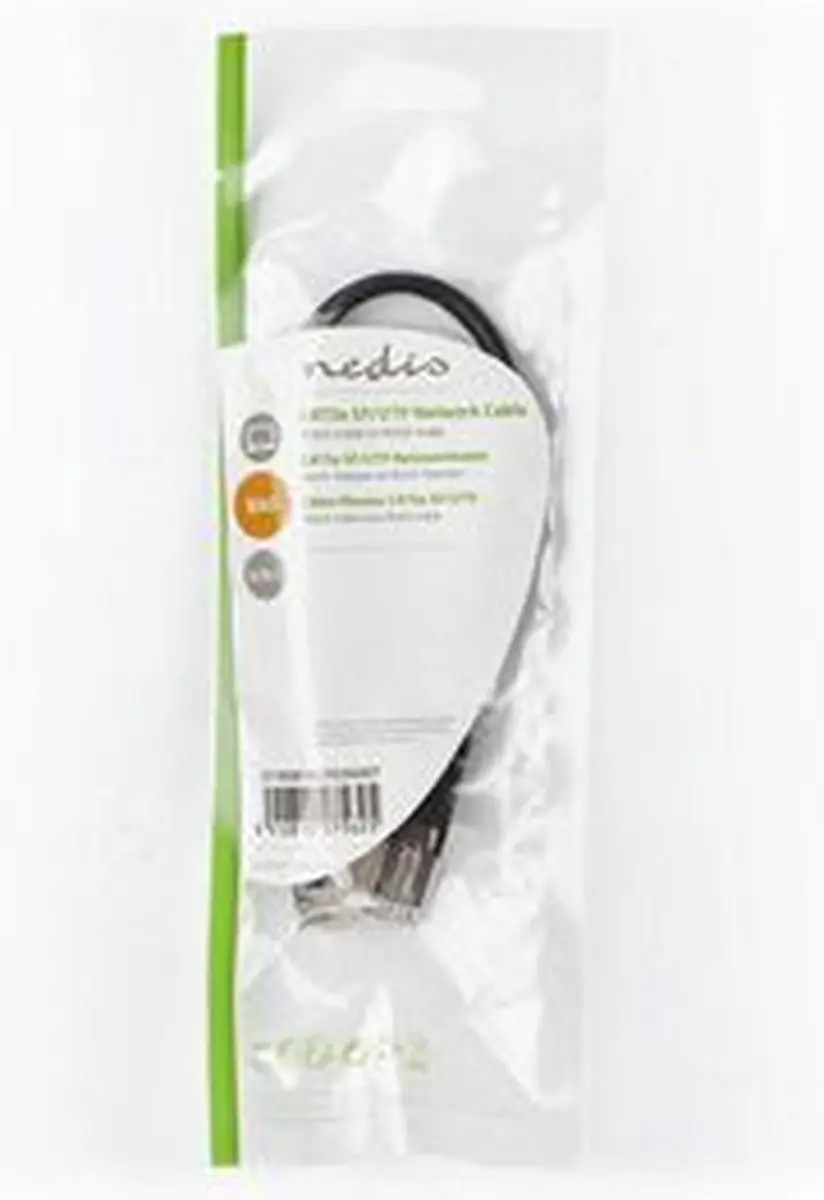 Nedis CAT5e Netwerkkabel 0,3m - Zwart - afbeelding 6 van 6
