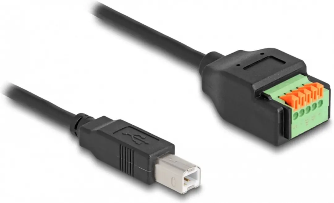 Delock USB Type-C 2.0 Adapter met Terminal Block - Zwart/Groen