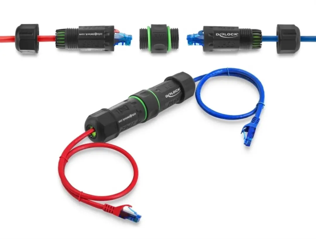 Delock RJ45 Cat.6 Kabelconnector M16 IP68