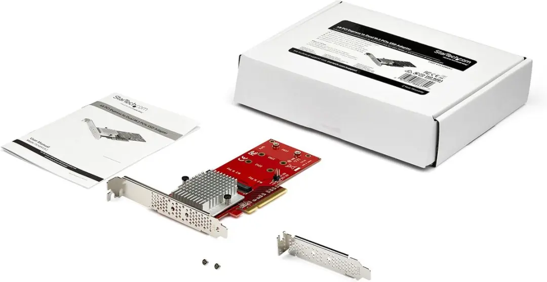 Startech PEX8M2E2 PCIe M.2 SSD-kaart - Meerkleurig