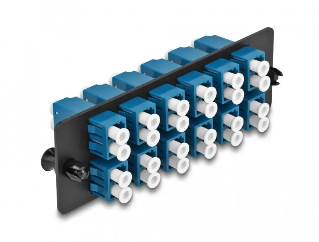 Delock LC Duplex UPC 12-Ports Adapterpaneel - Blauw