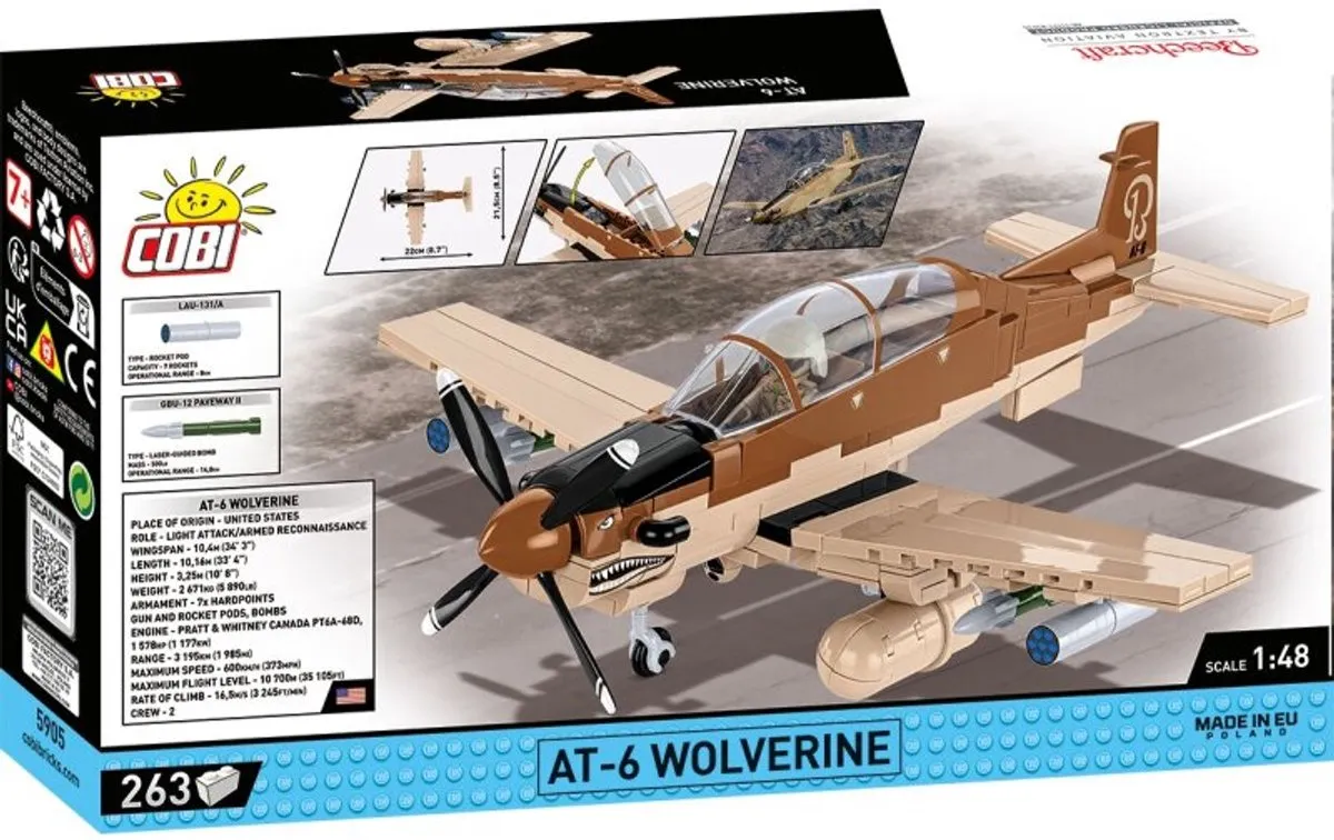 Cobi AT-6 Wolverine - 263 Onderdelen - Meerkleurig - afbeelding 2 van 2