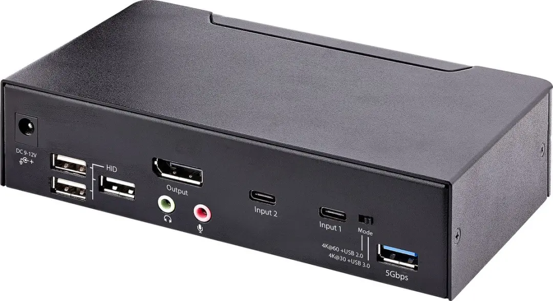 Startech SV231DPUCA USB-C KVM Switch 2 Poorten - 4K 60Hz HDR - Wit