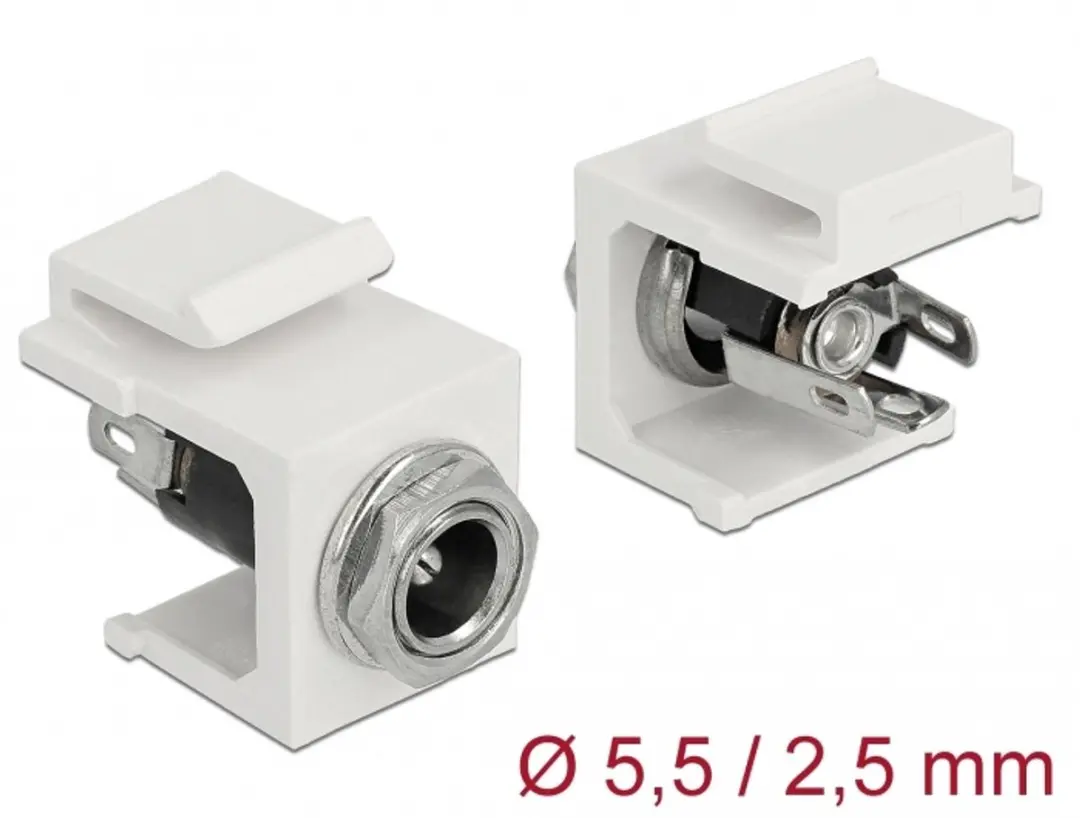 Delock Keystone Module DC 5.5x2.5mm Wit