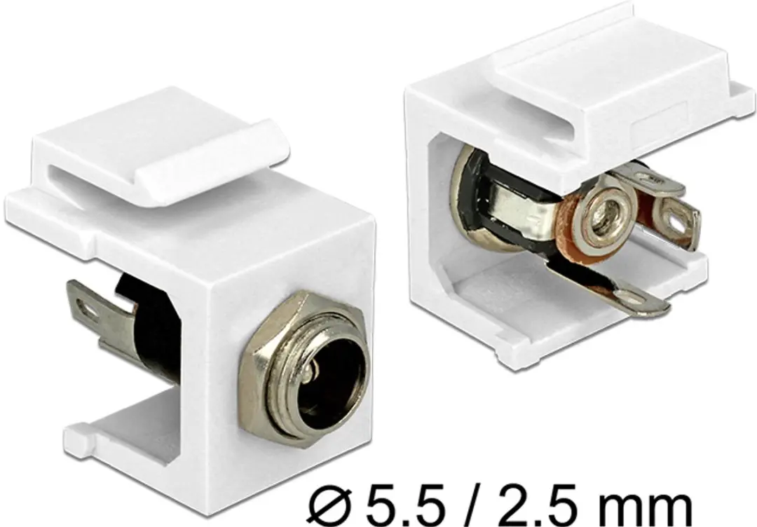 Delock Keystone Module DC 5.5x2.5mm Wit