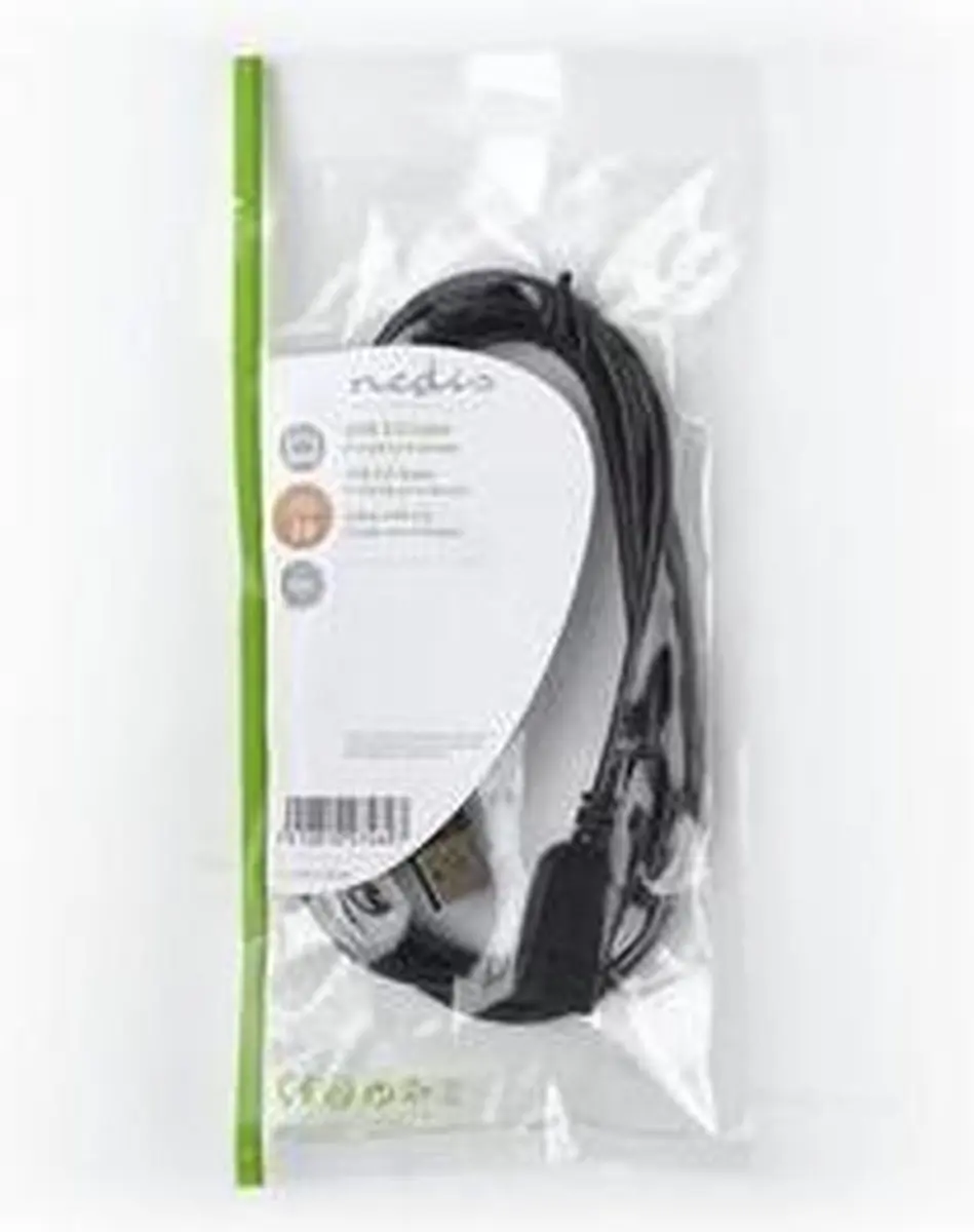 Nedis USB 2.0 A-A Kabel 2m - Zwart