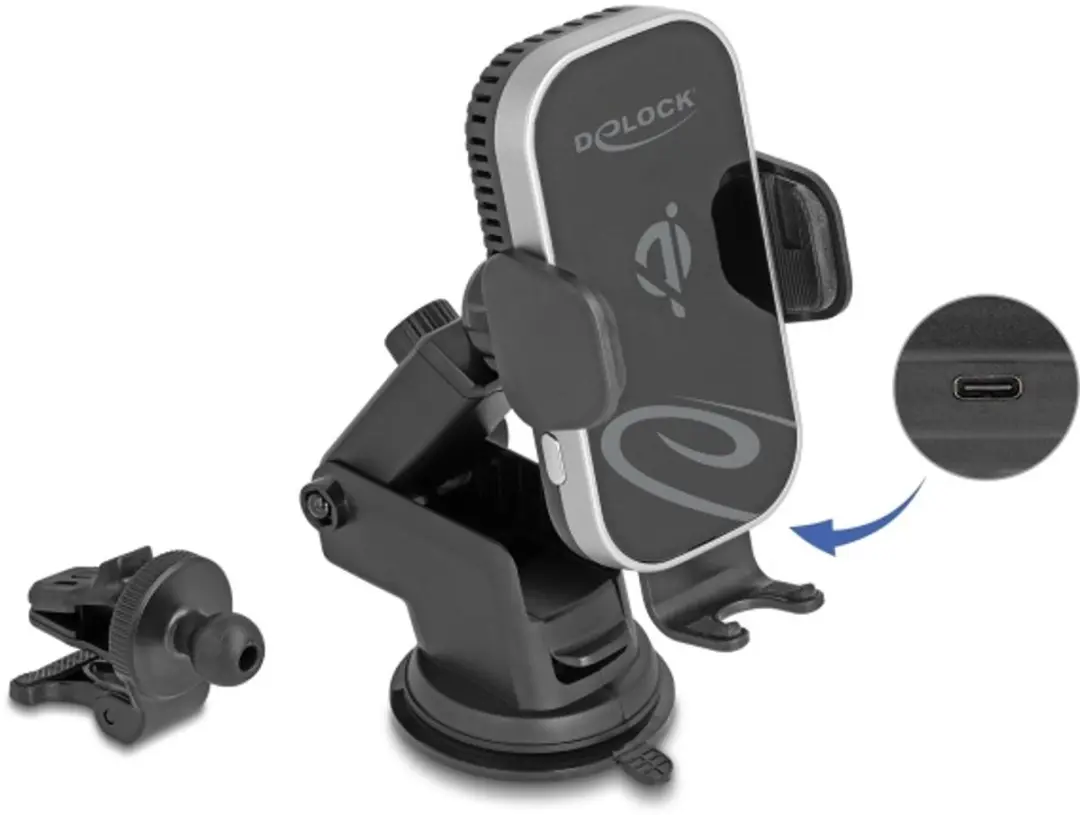 Delock Draadloze Autooplader 15W Qi