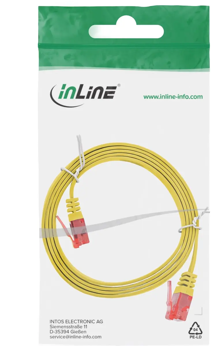 InLine Patchkabel Cat.6 U/UTP Geel 1m