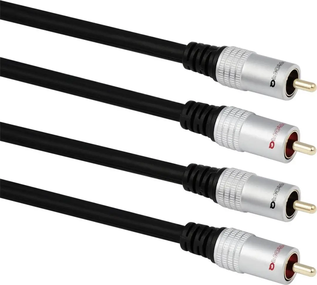 Scanpart RCA Kabel 2.5m - 2x Tulp naar 2x Tulp - Kleurenmix