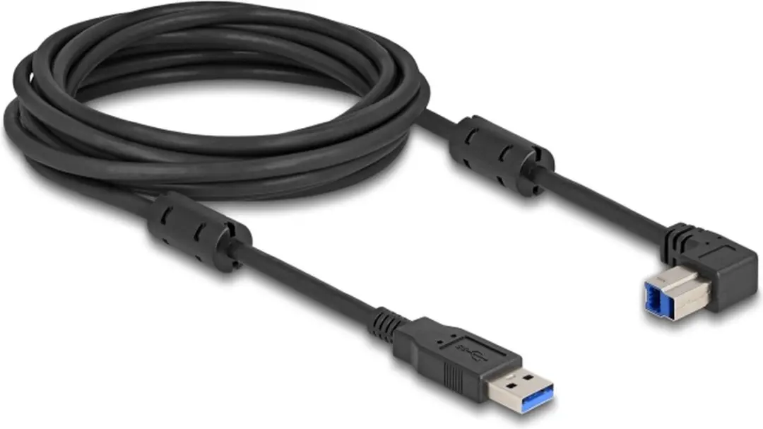 Delock USB-A naar USB-B Haaks Kabel 5m - USB 3.0 5Gbps