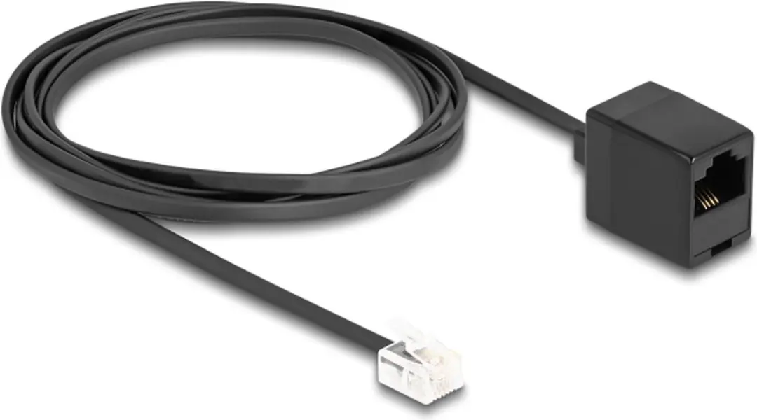 Delock RJ11-RJ45 DSL Modem/Routerkabel 2m - Zwart