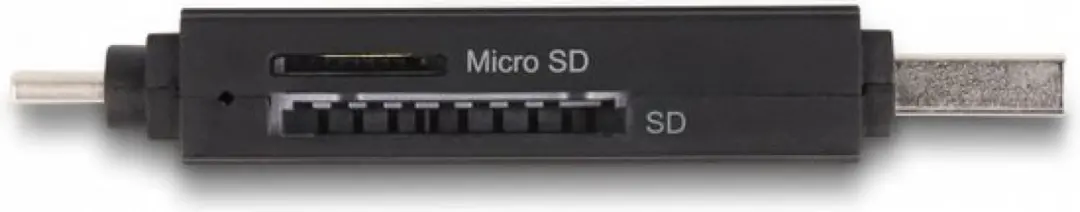 Delock Cardreader USB-C/USB-A 5Gbps - SD/MicroSD - Zwart