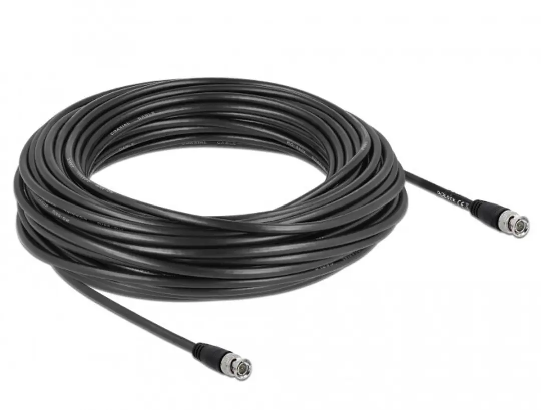 Delock BNC Kabel RG59 75 Ohm - 25m - Zwart