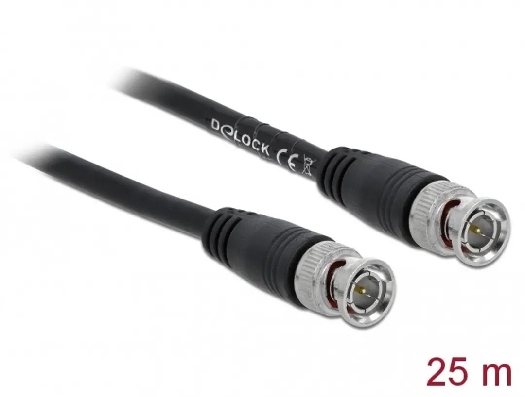 Delock BNC Kabel RG59 75 Ohm - 25m - Zwart