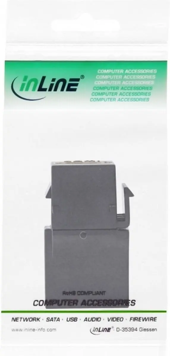 InLine HDMI2.0 Haaks Keystone Module 76202N - Zwart