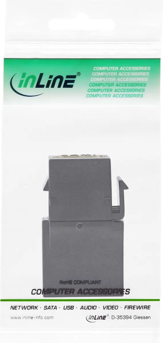 InLine HDMI2.0 Haaks Keystone Module 76202N - Zwart