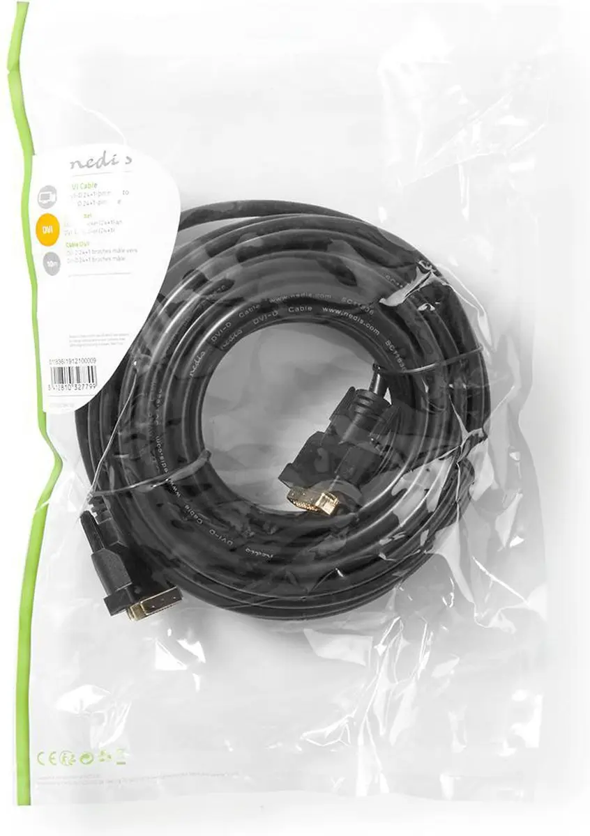 Nedis DVI-D Kabel CCGP32001BK100 - 10m - Zwart