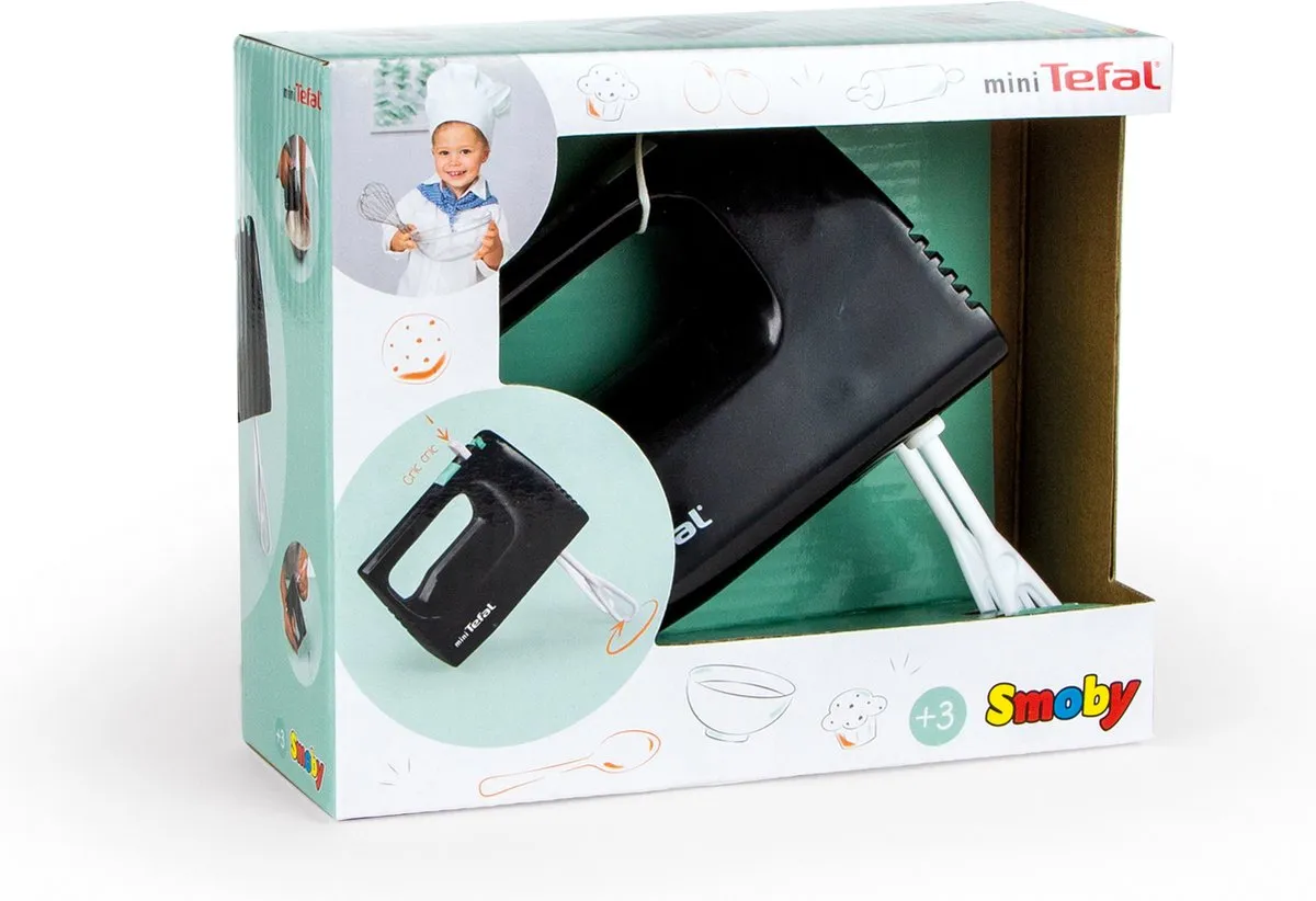 Smoby Tefal Express Klopper Speelgoedkeuken Accessoireset Mixer - Zwart
