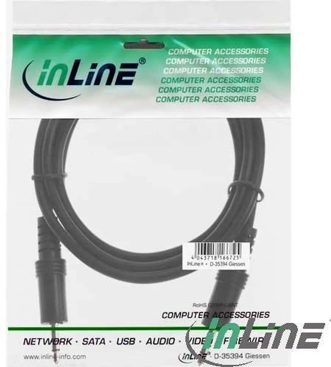 InLine 99932C Audiokabel 3,5mm - 1,2m - Zwart
