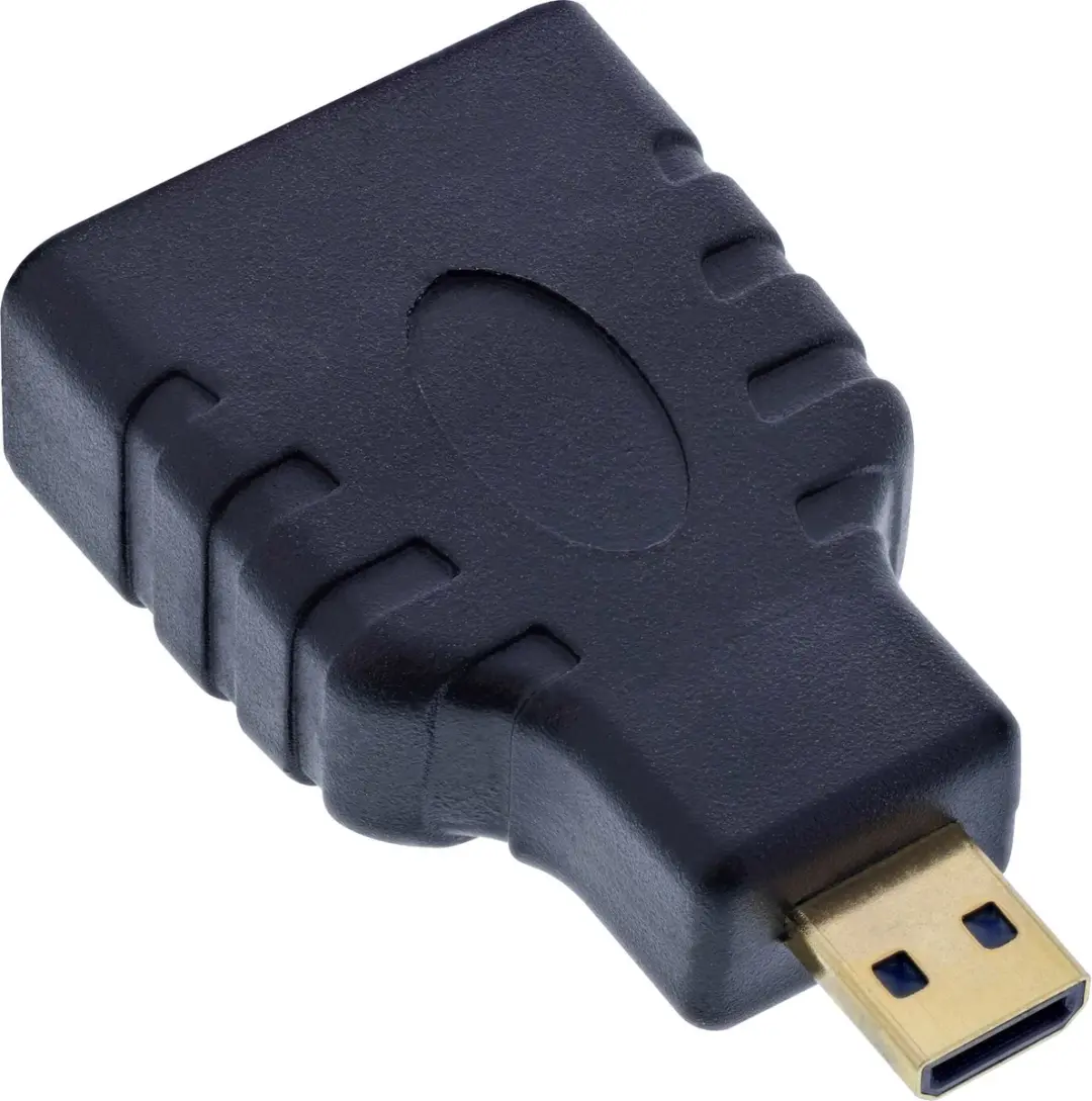 InLine Micro HDMI naar HDMI Adapter 2.0 4K 60Hz - Zwart