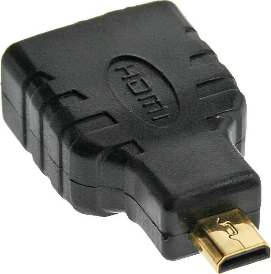 InLine Micro HDMI naar HDMI Adapter 2.0 4K 60Hz - Zwart