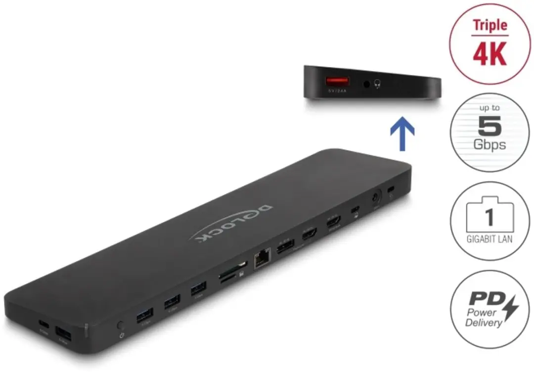 Delock USB Type-C Triple Display Docking Station 88050