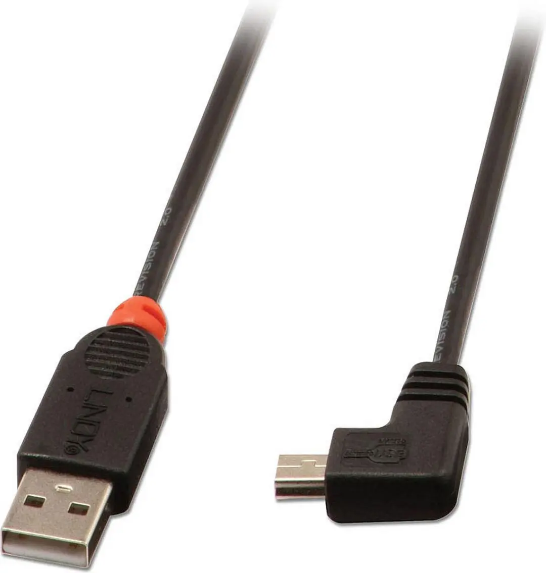 Lindy USB 2.0 Kabel A/Mini-B 90° 1m