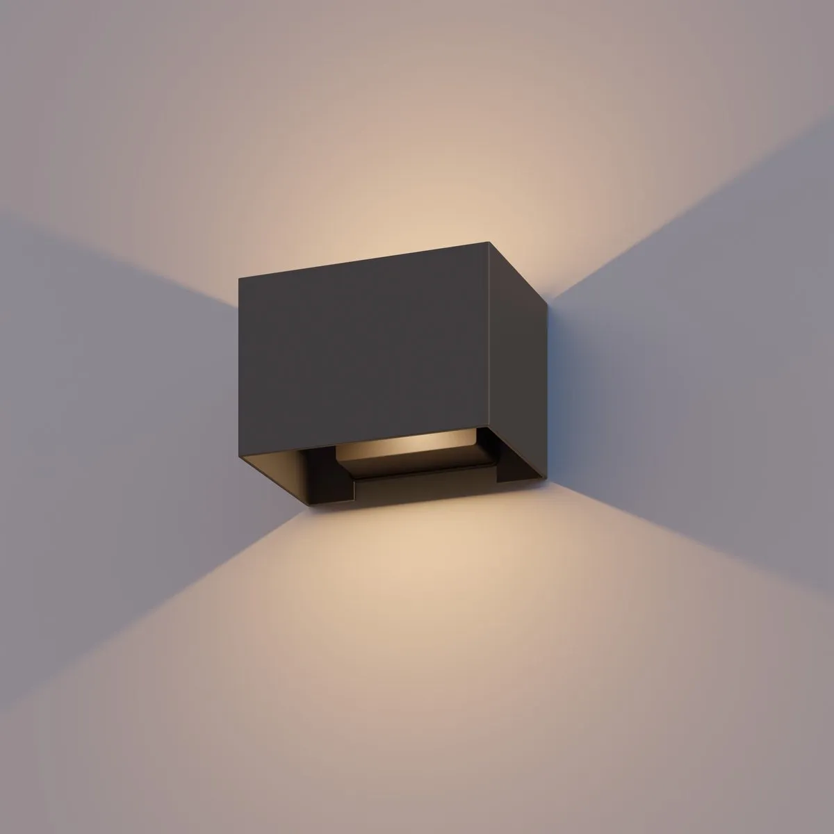 Calex LED Wandlamp Venice 7W Warm Wit - Antraciet