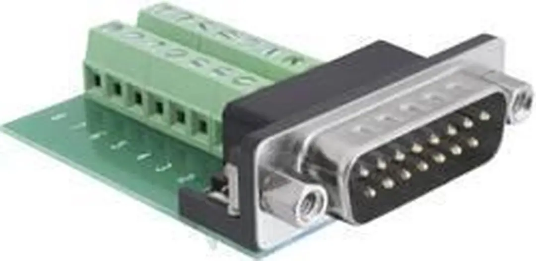 Delock Gameport Adapter Sub-D 15 Pin - Terminalblok - Kleurloos