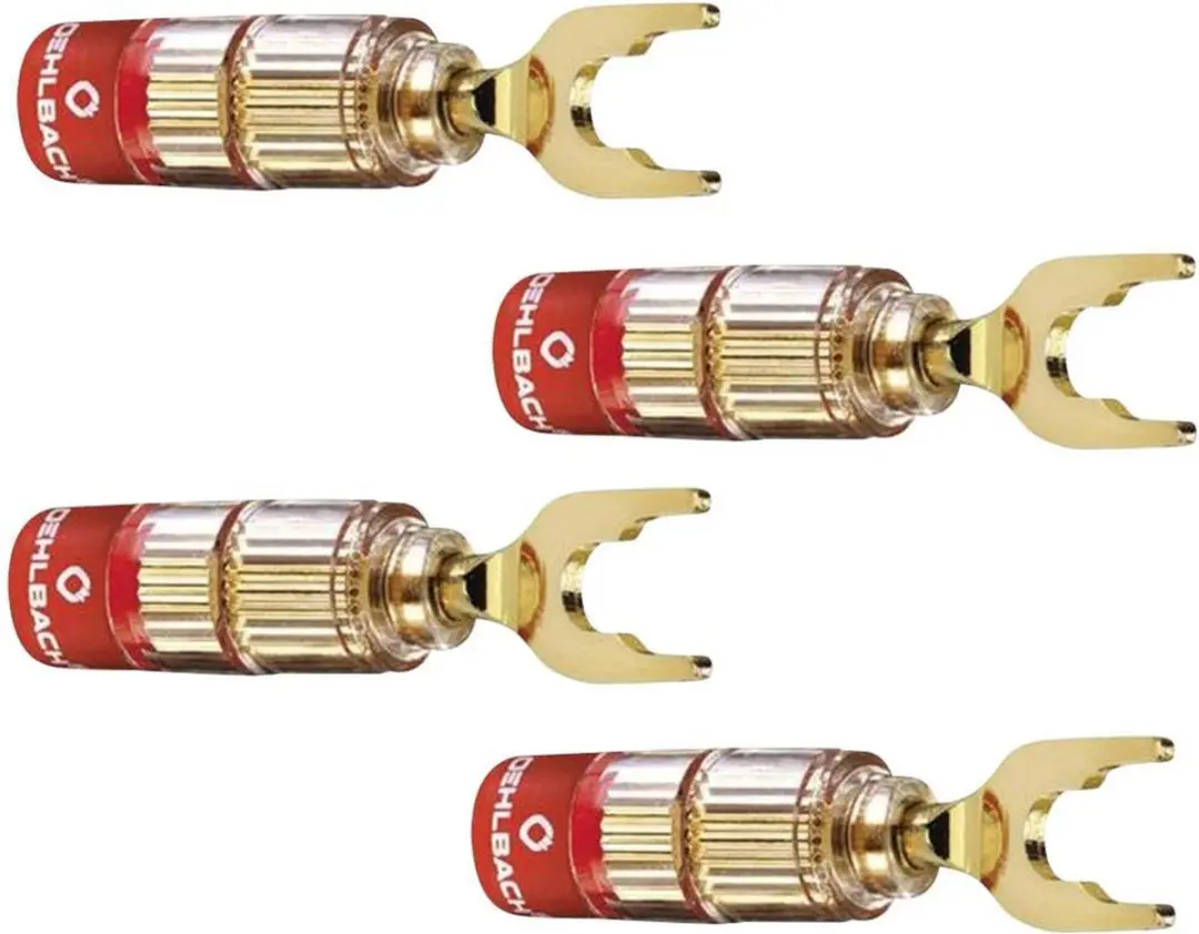 Oehlbach Solution Spade Goud Kabelconnector - 4 Stuks
