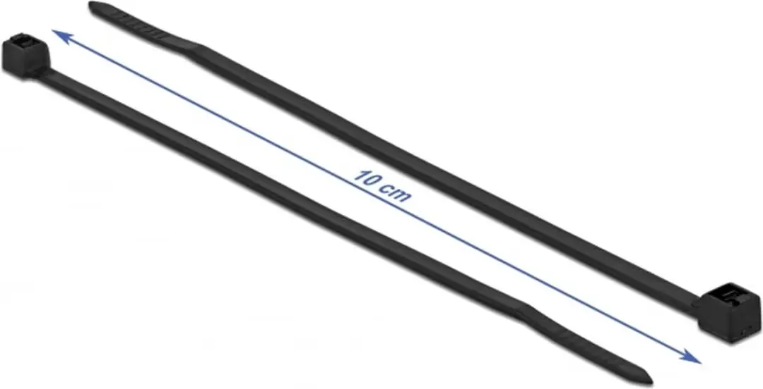 Delock Tie-wraps 100 Stuks - 2,5mm - Zwart