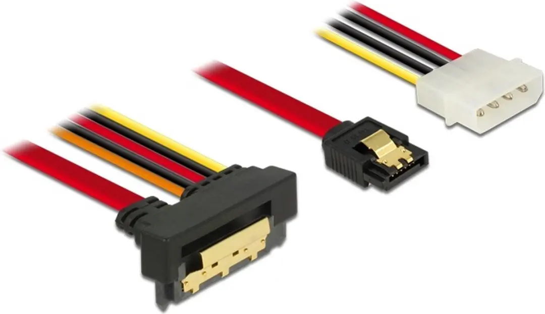 Delock SATA Haaks naar SATA & Molex Kabel