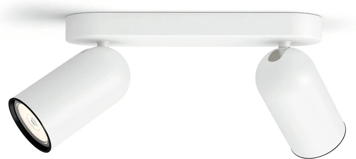 Philips Hue Pongee Opbouwspot Wit - 2x GU10 Warmwit - Incl. Dimmer Switch
