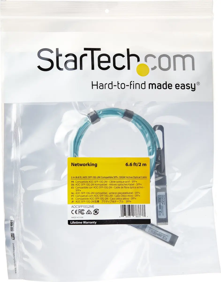 Startech SFP+ AOC 10G 2m Actieve Optische Kabel - Lichtblauw