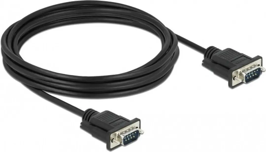 Delock RS-232 D-Sub9 Kabel M/M - 4m - Zwart