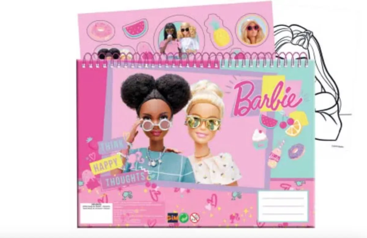 Barbie Tekenblok met Stickers 40 Vellen - Multicolor