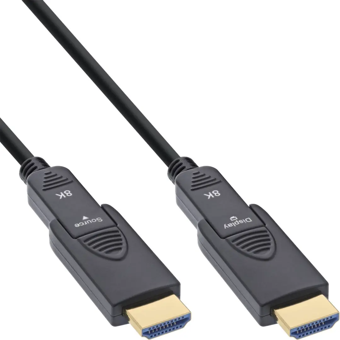InLine HDMI AOC-kabel 8K/4K 80m - Ultra High Speed - Zwart