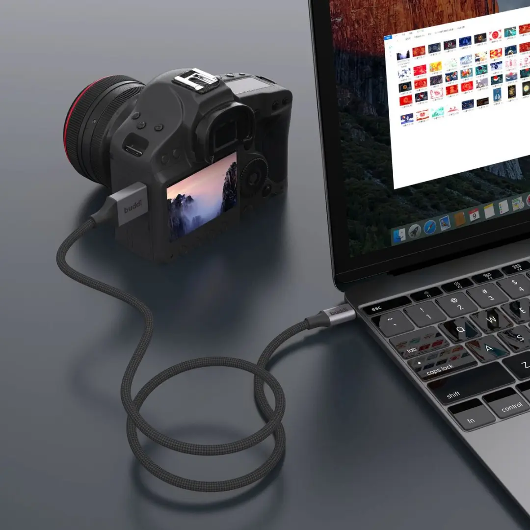 Buddi Flex USB-A naar Micro-B Kabel 12W 1m - Zwart