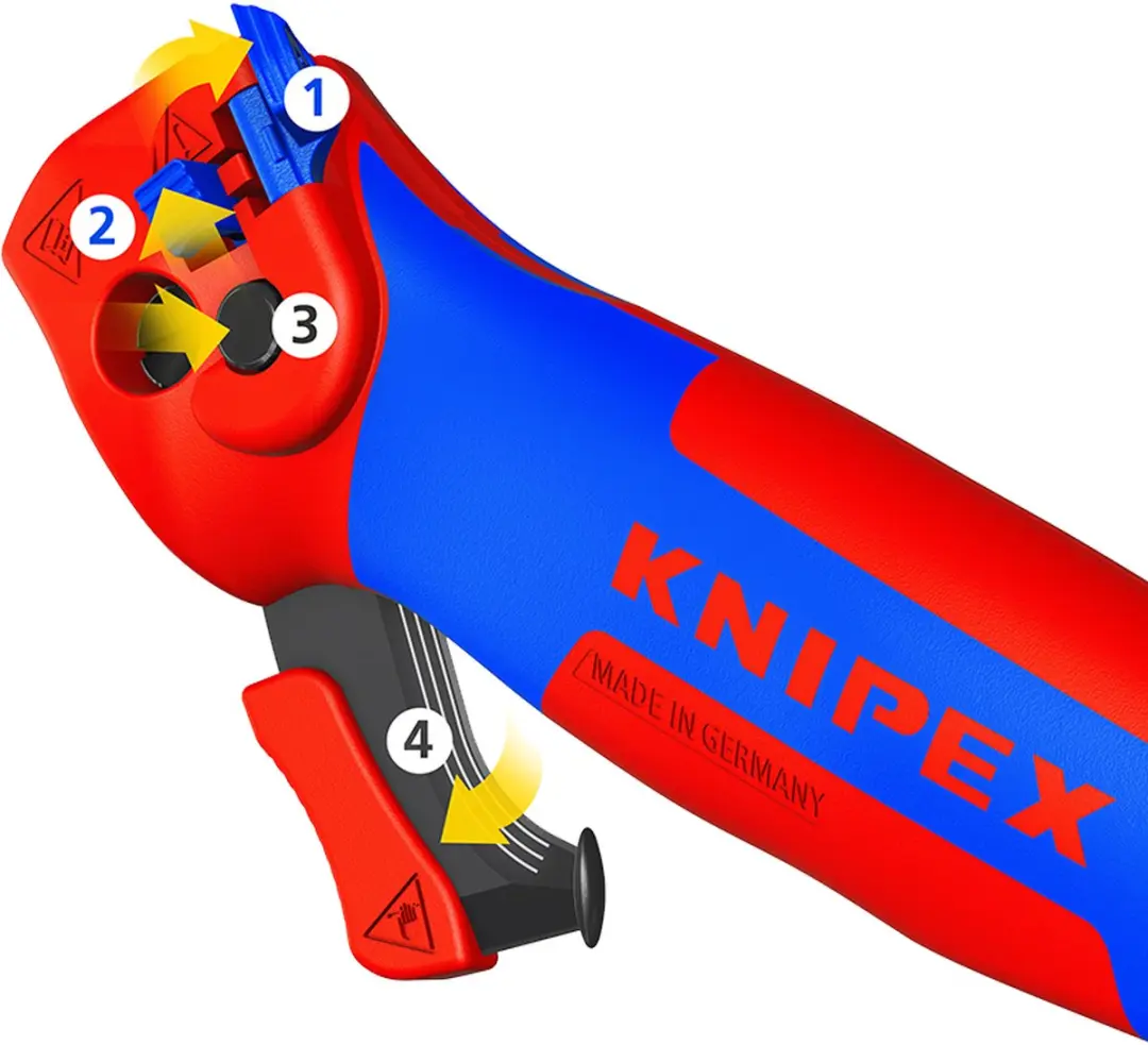 Knipex 16 50 145 SB Draadstripmes - Ronde kabel 7mm